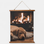 Der Traum vom Weihnachtsmann Wandteppich Mit Holzrahmen (Vorderseite)