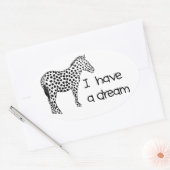 Der Traum vom Zebra Ovaler Aufkleber (Umschlag)