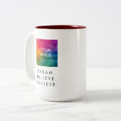 Der Traum von benutzerdefiniertem Text glaubt an E Zweifarbige Tasse (Vorderseite Links)