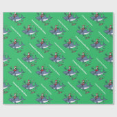 Der Traum von einem großen weißen Weihnachtsgrün Geschenkpapier (Flach)