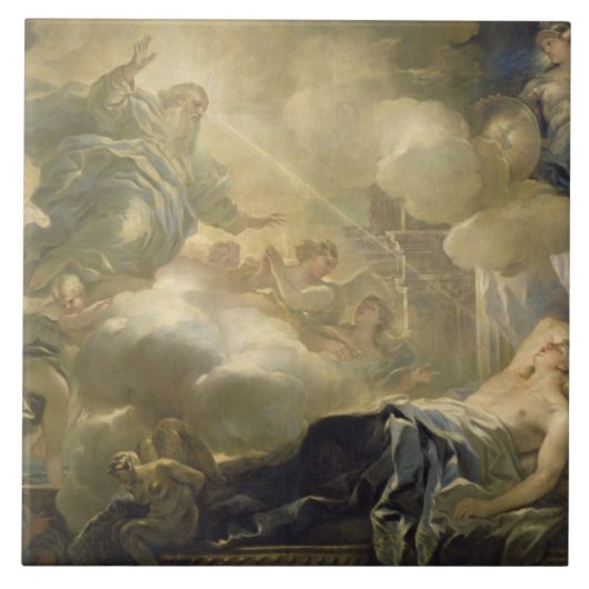 Der Traum von Solomon, c.1693 (Öl auf Leinwand) Fliese (Vorderseite)