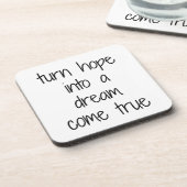 Der Traum wird wahr harter Plastik-Untersetzer Getränkeuntersetzer (Linke Seite)