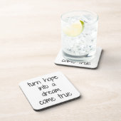 Der Traum wird wahr harter Plastik-Untersetzer Getränkeuntersetzer (Rechte Seite)