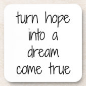 Der Traum wird wahr harter Plastik-Untersetzer Getränkeuntersetzer (Vorderseite)
