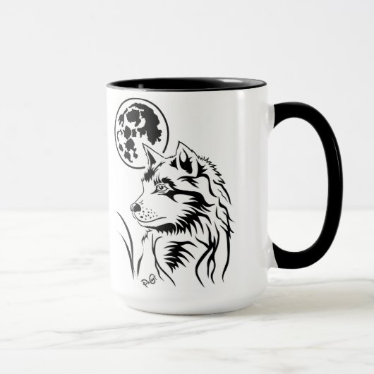 Der träumende junge Wolf Tasse (Rechts)