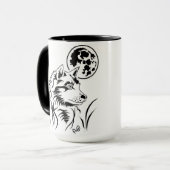 Der träumende junge Wolf Tasse (Vorderseite Links)