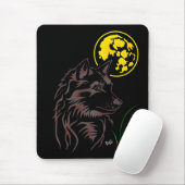 Der träumende Wolf Mauspad (Mit Mouse)