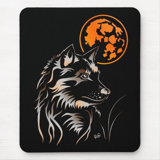 Der träumende Wolf Mauspad (Vorne)