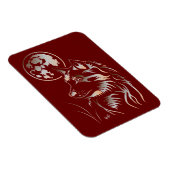 Der träumende Wolf Premium Flexi Magnet (Rechte Seite)