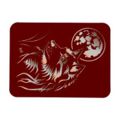 Der träumende Wolf Premium Flexi Magnet (Horizontal)