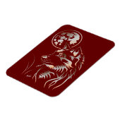 Der träumende Wolf Premium Flexi Magnet (Linke Seite)