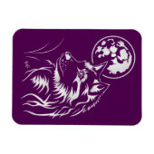 Der träumende Wolf Premium Flexi Magnet (Horizontal)