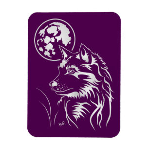 Der träumende Wolf Premium Flexi Magnet