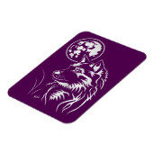 Der träumende Wolf Premium Flexi Magnet (Linke Seite)