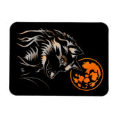 Der träumende Wolf Premium Flexi Magnet (Horizontal)