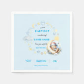 Der traumhafte Bär auf den Mondstars Wolken Serviette (Vorderseite)