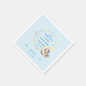 Der traumhafte Bär auf den Mondstars Wolken Serviette (Ecke)