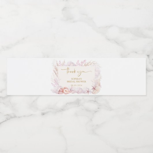 Der traumhafte Ozean unter dem Brautparty Wasserflaschenetikett (Einzelnes Label)