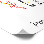 Der traurige Affe hat sein Crayons-Poster verloren Poster (Ecke)