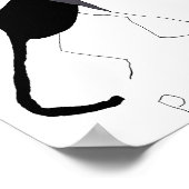 Der traurige Affe ist auf seinem Glückspilster her Poster (Ecke)