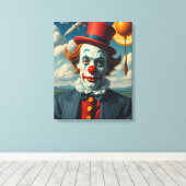 der traurige Clown Leinwanddruck (Insitu (Holzboden))