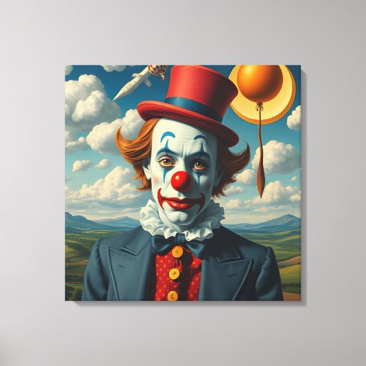 der traurige Clown Leinwanddruck (Vorderseite)