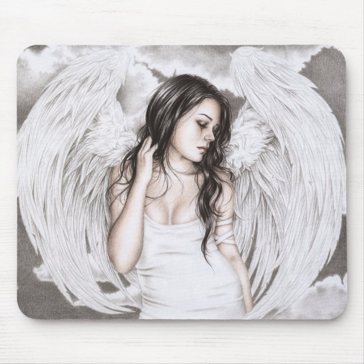 Der traurige Engel Mousepad Zazzle.de