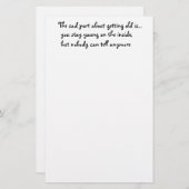 Der traurige Teil, alt zu werden, ist Schreibwaren Briefpapier (Vorne/Hinten)