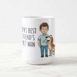 Der Trauzeuge des besten Freundes Kaffeetasse<br><div class="desc">Dieses niedlich doodle-ähnliche Design der Tasse kommt mit einer niedlichen Botschaft für den Hundedad des Hauses: Der Trauzeuge des besten Freundes des Mannes. Es ist ein großartiges Design für Hundeväter von letzterem Alter.</div>