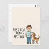 Der Trauzeuge des besten Freundes Postkarte (Vorne/Hinten)