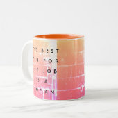 Der Trauzeuge für die Arbeit ist eine Ermächtigung Zweifarbige Tasse (Vorderseite Links)