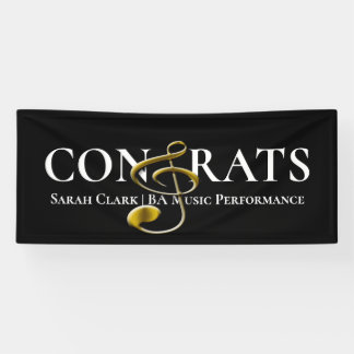 Der Treble Clef für Black Gold Music Abschluss ist Banner