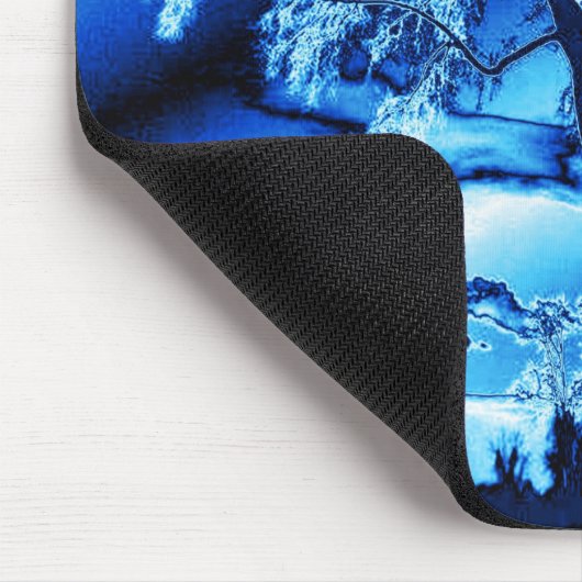 Der Tree in Ice Blue-Mausklick Mousepad (Ecke)