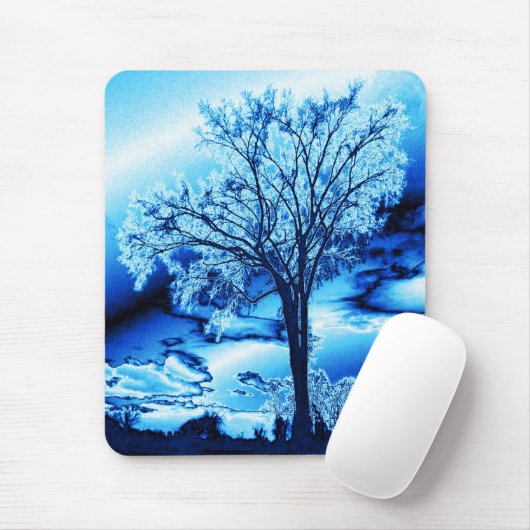 Der Tree in Ice Blue-Mausklick Mousepad (Mit Mouse)