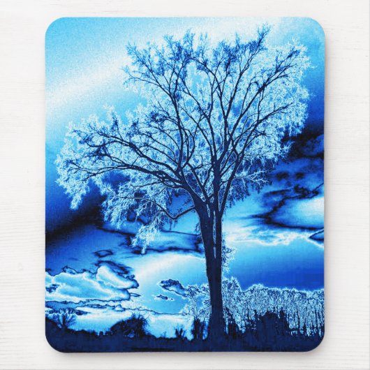 Der Tree in Ice Blue-Mausklick Mousepad (Vorne)
