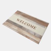 Der treibende, beige Empfang Fußmatte (Schrägansicht)