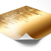 Der treibende Gold Paint Glitzer betont Funkelnd K Fotodruck (Ecke)