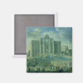 Der Trevi-Brunnen in Rom, 1753-56 Magnet (Vorderseite/Rückseite)