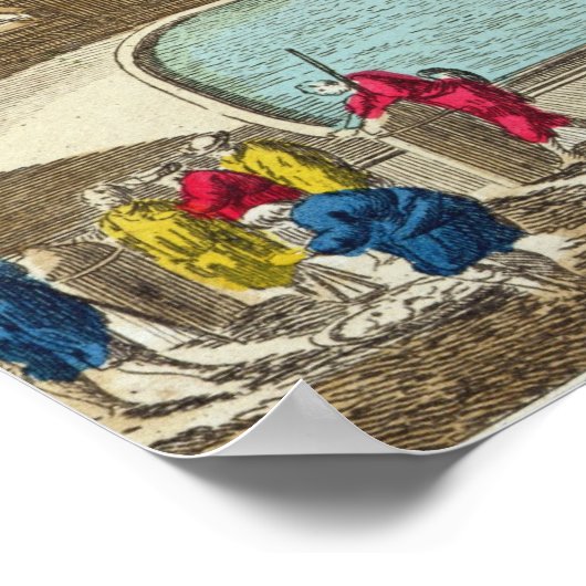 Der Trevi-Brunnen in Rom Poster (Ecke)