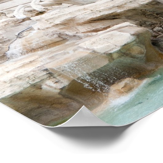Der Trevi-Brunnen (italienisch: Fontana di Trevi) Poster (Ecke)