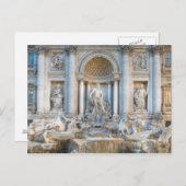 Der Trevi-Brunnen (italienisch: Fontana di Trevi)  Postkarte (Vorne/Hinten)