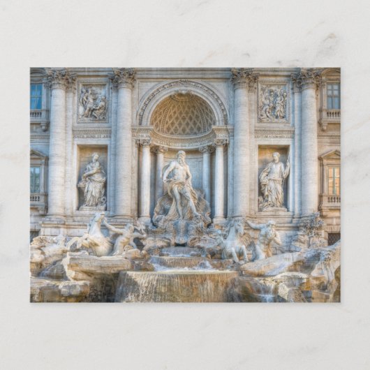 Der Trevi-Brunnen (italienisch: Fontana di Trevi)  Postkarte (Vorderseite)