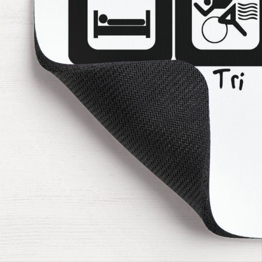 Der Tri Schlaf isst Wiederholung Mousepad (Ecke)