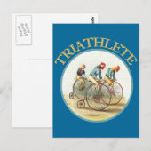 Der Triathlon der Hühner Postkarte (Vorne/Hinten)