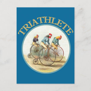 Der Triathlon der Hühner Postkarte