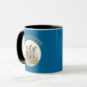 Der Triathlon der Hühner Tasse (Vorderseite Links)