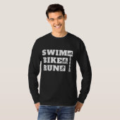 Der Triathlon des Hobbyisten: Schwimmen, Fahrrad, T-Shirt (Vorne ganz)