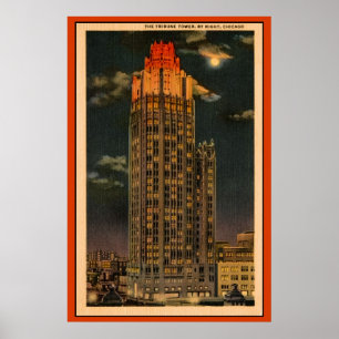Der Tribunturm von Chicago Vintag Poster