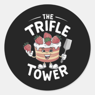 Der Trifle Tower Weihnachten Runder Aufkleber