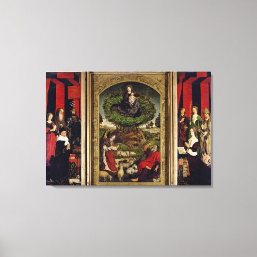 Der Triptychon Moses und der brennende Bush Leinwanddruck (Vorderseite)